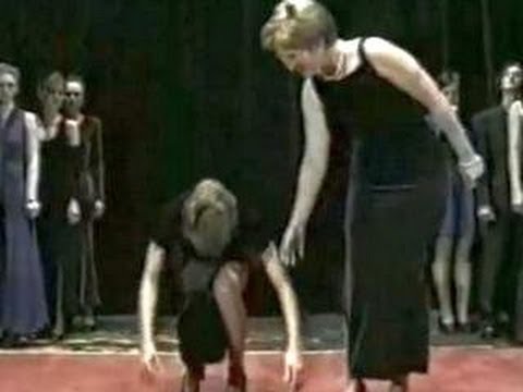 Funny Model Falls on stage