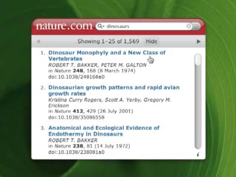 Introducing ‘nature.com search’ desktop widgets
