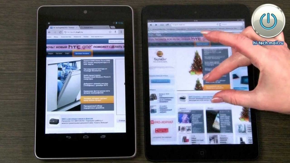 Сравнительный обзор планшетов: iPad mini против Google Nexus 7