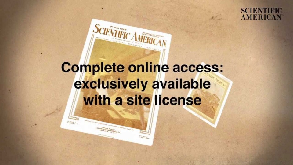 NEW – Scientific American archive collections: grant your users site license access
