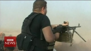 On the frontline with Shia’s Badr Army in Iraq – BBC News