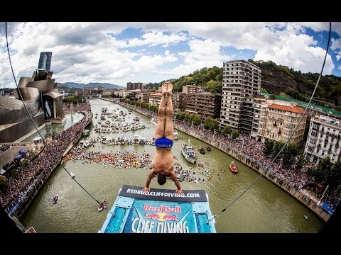 Taking the Plunge in Bilbao – Red Bull Cliff Diving World Series 2014