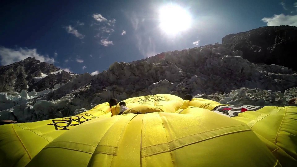 Reverse Wingsuit Flying in the French Alps