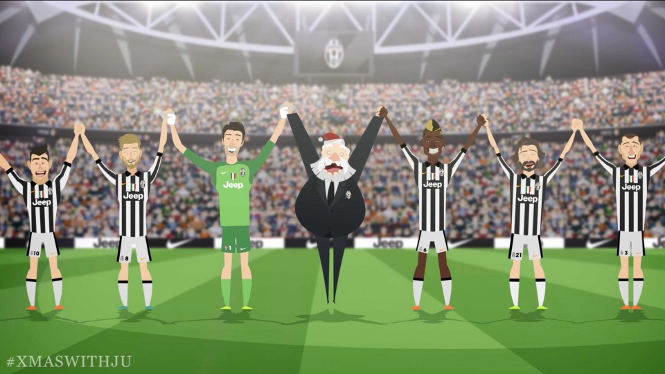 Juventus and Santa Claus spend Christmas together