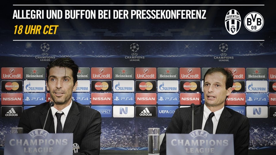 Conferenza stampa di Massimiliano Allegri e Gianluigi Buffon pre #JuveBVB