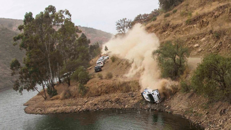 POV Rallying Crash Into Water